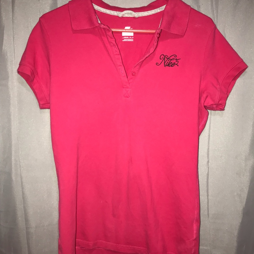 Nike pink short sleeve shirt